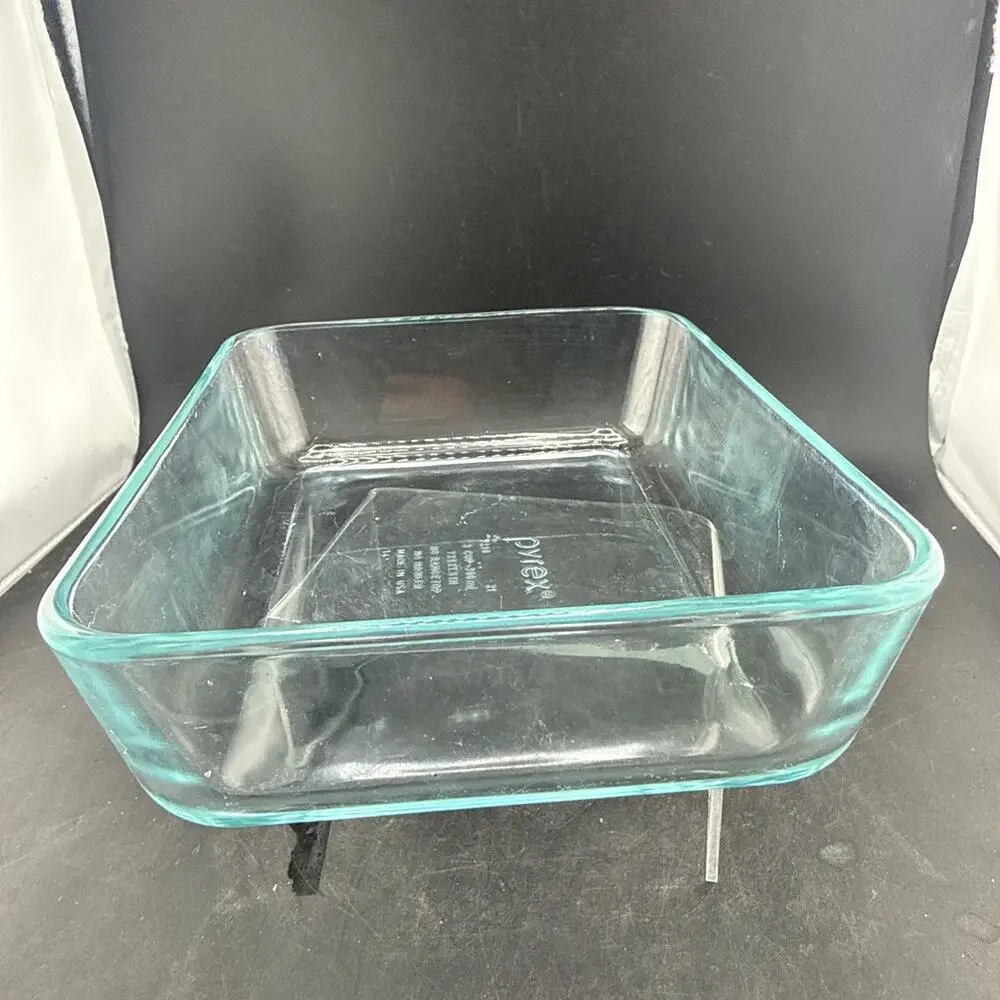 Pyrex 7210 Blue Tint Clear Glass Baking Dish 3 Cup 750mL 7x5 Made in USA